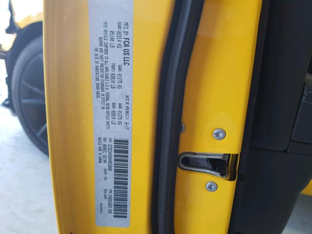 2C3CDXHGXHH653068 - 2017 DODGE CHARGER SX YELLOW photo 10