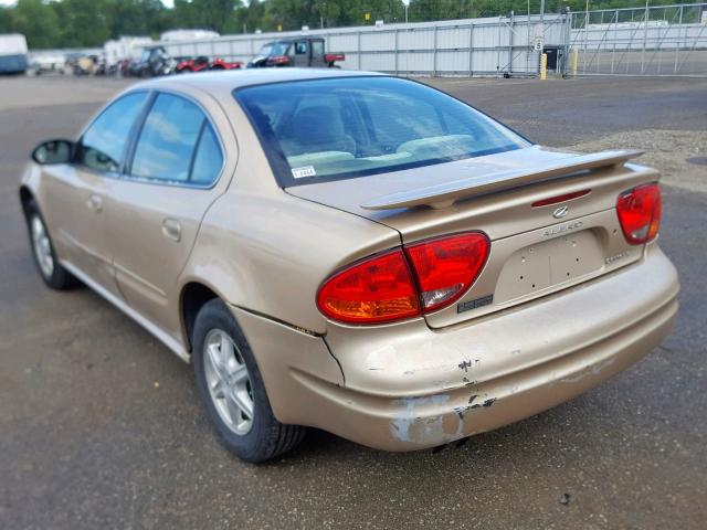 1G3NL52F74C188418 - 2004 OLDSMOBILE ALERO GL GOLD photo 3