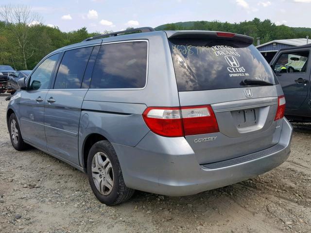 5FNRL38677B101959 - 2007 HONDA ODYSSEY EX GRAY photo 3