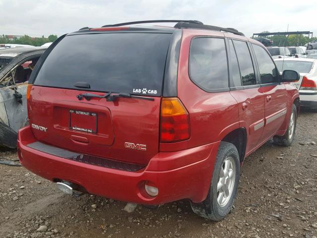 1GKDT13S842120543 - 2004 GMC ENVOY RED photo 4