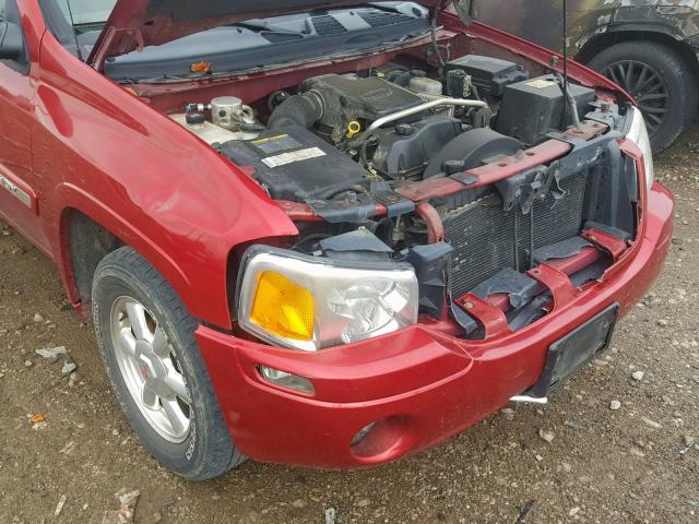 1GKDT13S842120543 - 2004 GMC ENVOY RED photo 9