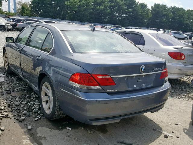 WBAHN83567DT76275 - 2007 BMW 750 GRAY photo 3