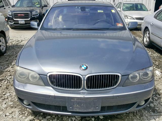 WBAHN83567DT76275 - 2007 BMW 750 GRAY photo 9