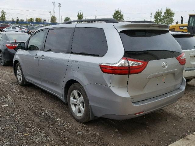 5TDKZ3DC4HS896221 - 2017 TOYOTA SIENNA LE SILVER photo 3