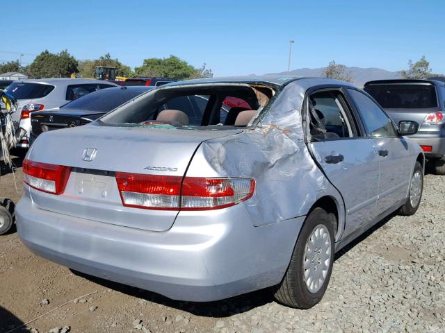 1HGCM56124A102576 - 2004 HONDA ACCORD DX SILVER photo 4