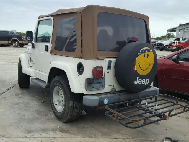 1J4FA59S81P376456 - 2001 JEEP WRANGLER / WHITE photo 3