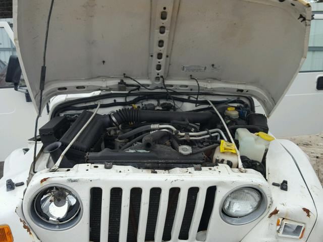 1J4FA59S81P376456 - 2001 JEEP WRANGLER / WHITE photo 7