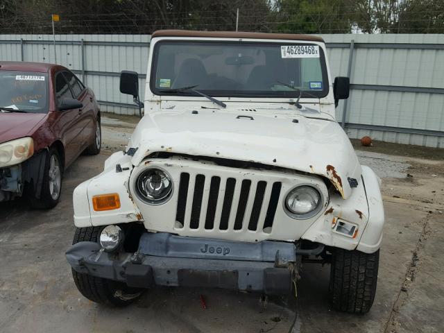 1J4FA59S81P376456 - 2001 JEEP WRANGLER / WHITE photo 9