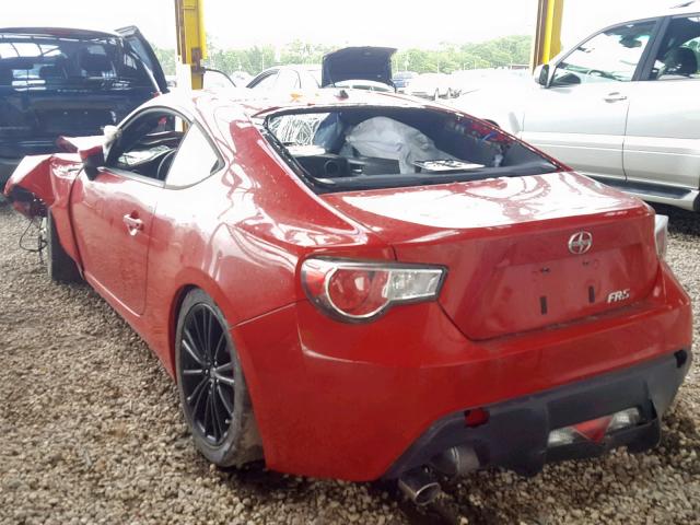 JF1ZNAA12D1732254 - 2013 TOYOTA SCION FR-S RED photo 3