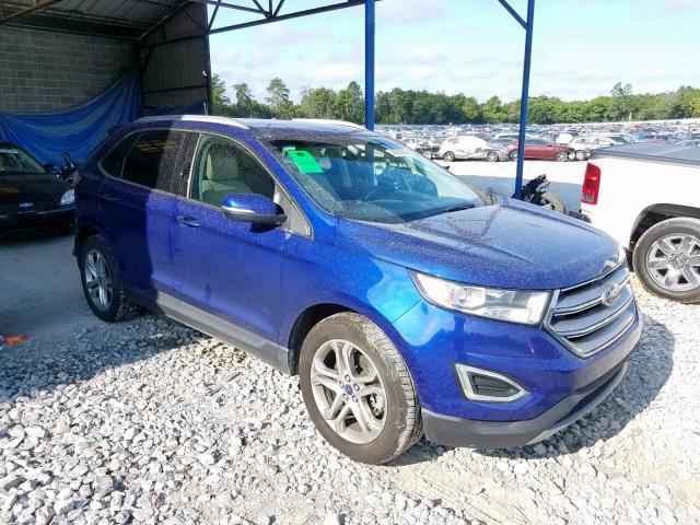 2FMPK4K91FBB22266 - 2015 FORD EDGE TITAN BLUE photo 1