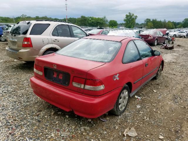 1HGEJ6226XL093640 - 1999 HONDA CIVIC DX RED photo 4