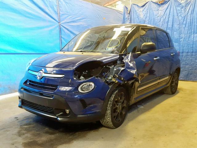 ZFBCFADH7HZ039082 - 2017 FIAT 500L TREKK BLUE photo 2