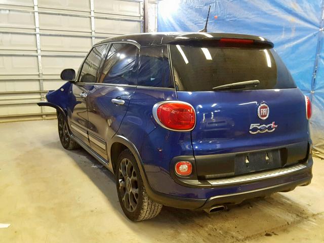 ZFBCFADH7HZ039082 - 2017 FIAT 500L TREKK BLUE photo 3