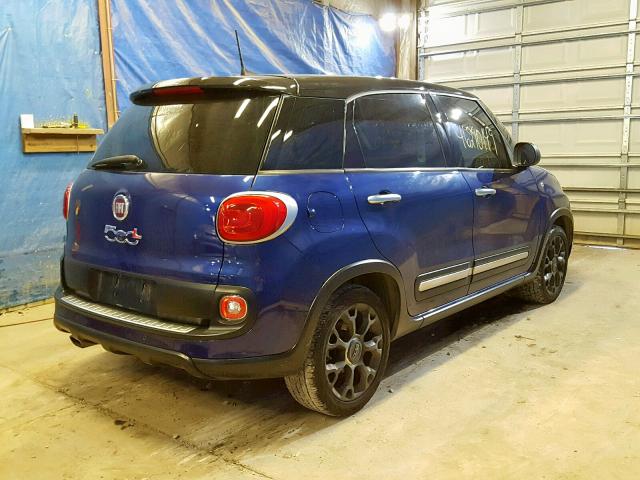 ZFBCFADH7HZ039082 - 2017 FIAT 500L TREKK BLUE photo 4