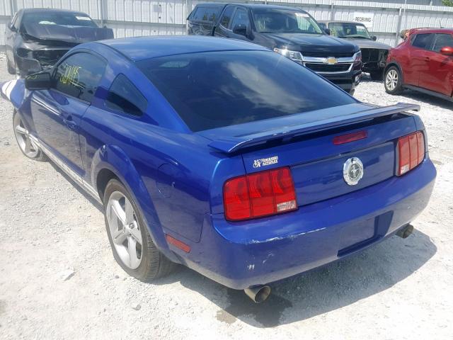 1ZVFT80N255117324 - 2005 FORD MUSTANG BLUE photo 3