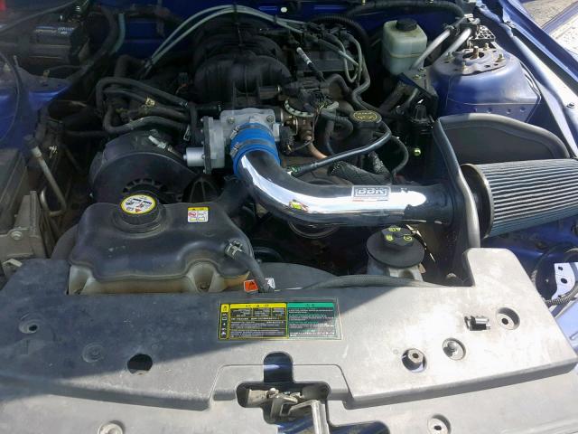 1ZVFT80N255117324 - 2005 FORD MUSTANG BLUE photo 7