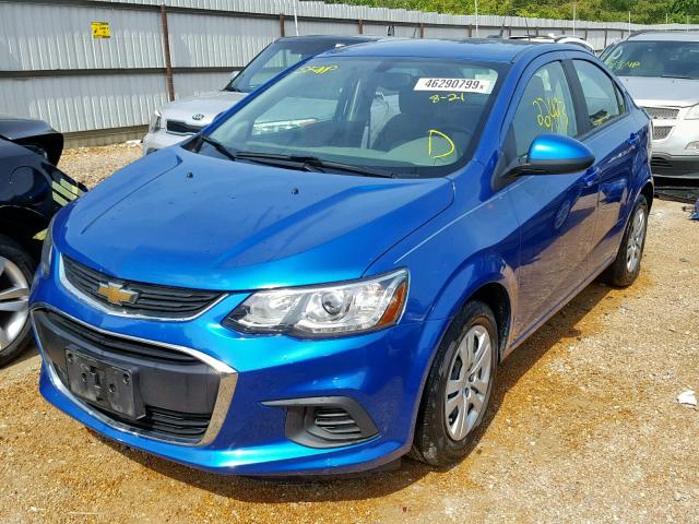 1G1JB5SH2H4174986 - 2017 CHEVROLET SONIC LS BLUE photo 2