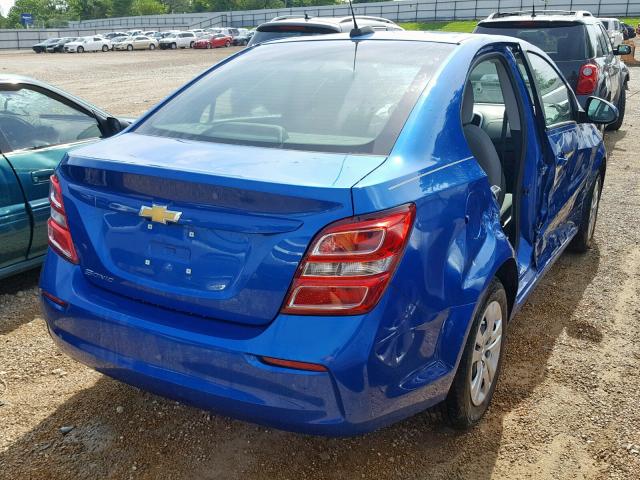 1G1JB5SH2H4174986 - 2017 CHEVROLET SONIC LS BLUE photo 4