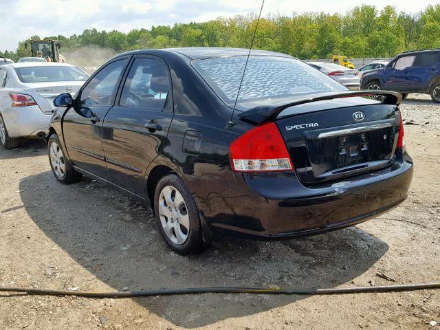 KNAFE221595624774 - 2009 KIA SPECTRA EX BLACK photo 3