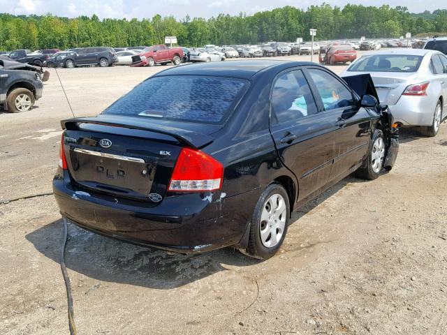 KNAFE221595624774 - 2009 KIA SPECTRA EX BLACK photo 4