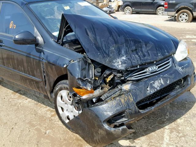 KNAFE221595624774 - 2009 KIA SPECTRA EX BLACK photo 9