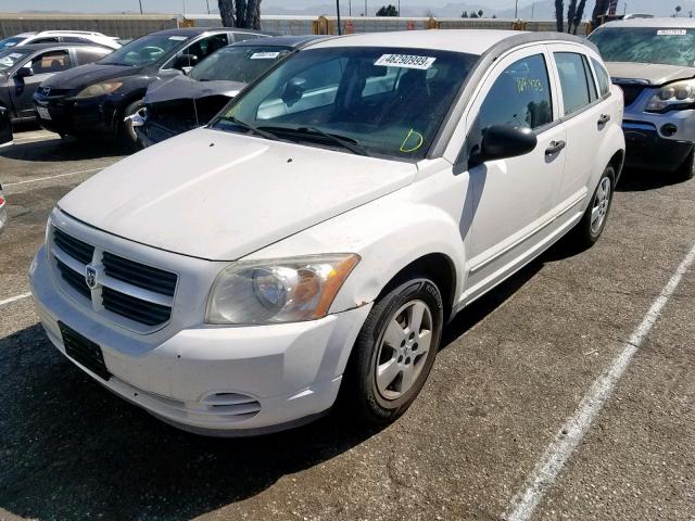 1B3HB28B18D664554 - 2008 DODGE CALIBER WHITE photo 2