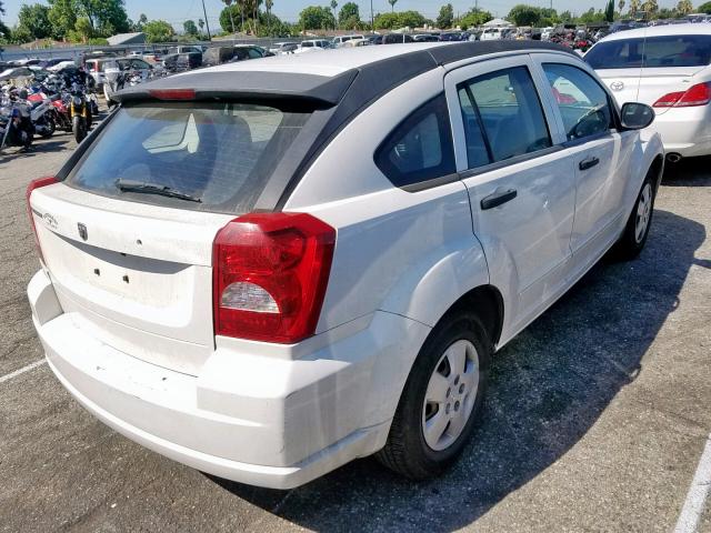 1B3HB28B18D664554 - 2008 DODGE CALIBER WHITE photo 4