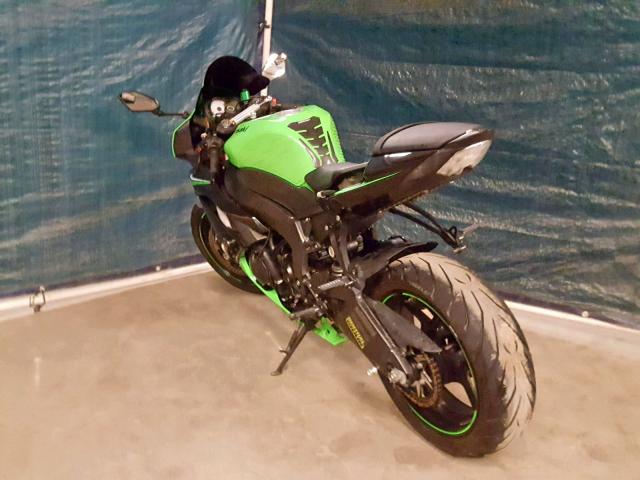 JKAZX4R13AA021629 - 2010 KAWASAKI ZX600 R GREEN photo 3