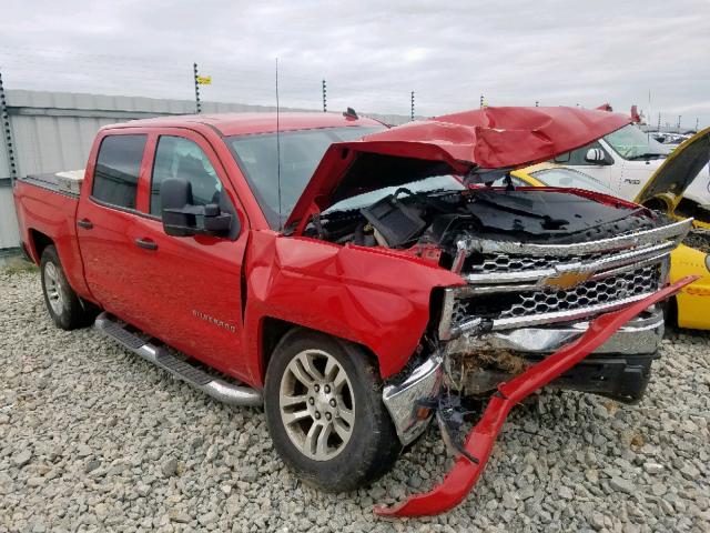 3GCUKREC6EG378457 - 2014 CHEVROLET SILVERADO RED photo 1