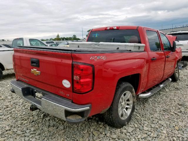 3GCUKREC6EG378457 - 2014 CHEVROLET SILVERADO RED photo 4