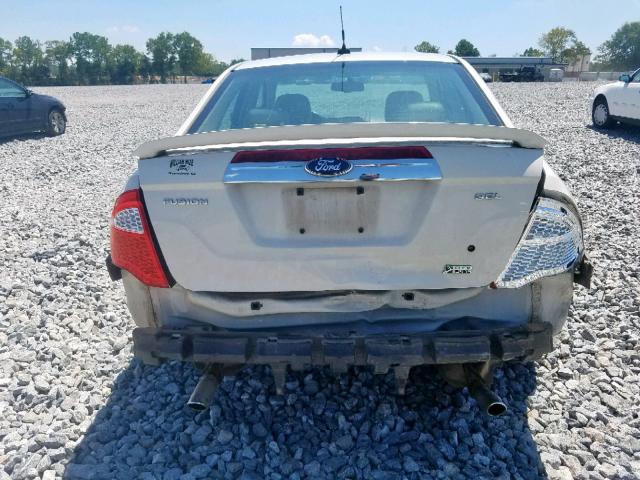 3FAHP0JG7AR414314 - 2010 FORD FUSION SEL WHITE photo 9