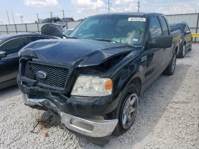 1FTRX12565KD32991 - 2005 FORD F150 BLACK photo 2