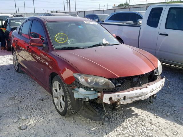 JM1BK323181169753 - 2008 MAZDA 3 S RED photo 1