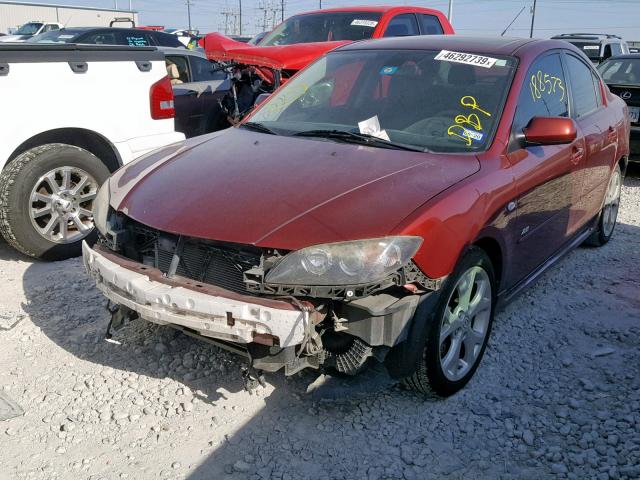 JM1BK323181169753 - 2008 MAZDA 3 S RED photo 2