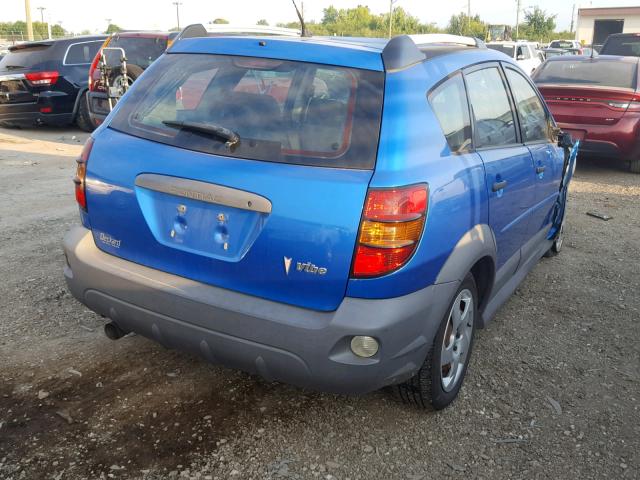 5Y2SL65887Z404168 - 2007 PONTIAC VIBE BLUE photo 4