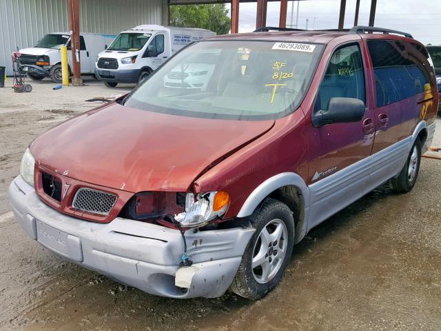 1GMDX03EXYD345525 - 2000 PONTIAC MONTANA RED photo 2