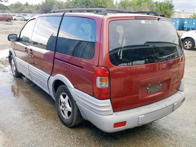 1GMDX03EXYD345525 - 2000 PONTIAC MONTANA RED photo 3