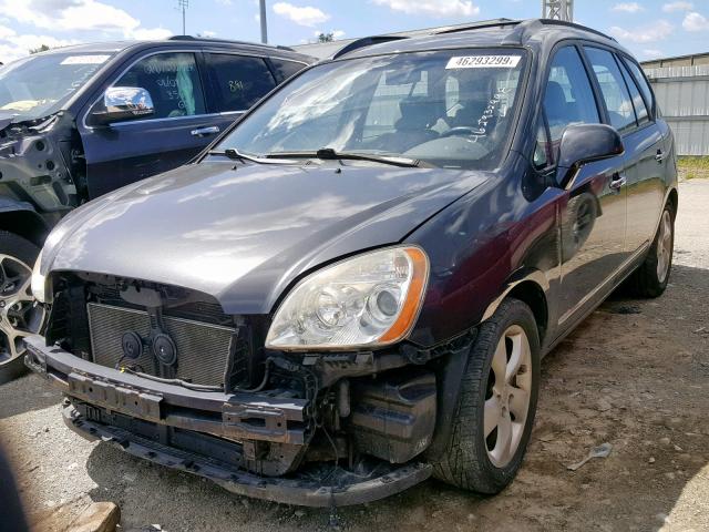 KNAFG526077121775 - 2007 KIA RONDO LX BLUE photo 2