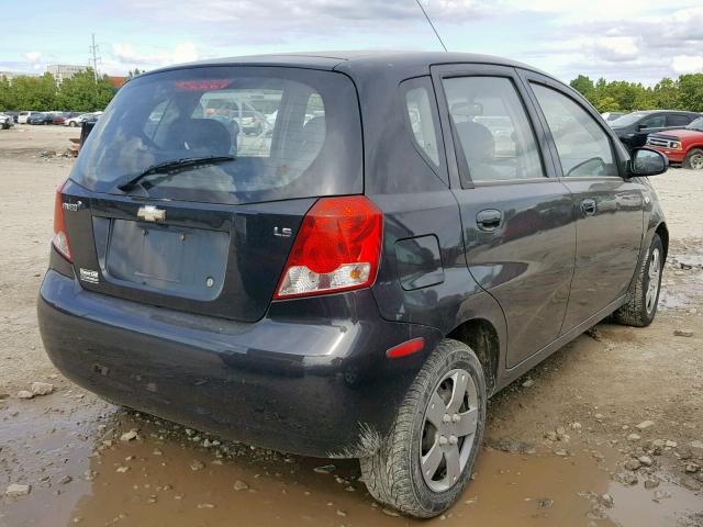 KL1TD666X8B088398 - 2008 CHEVROLET AVEO BASE BLACK photo 4