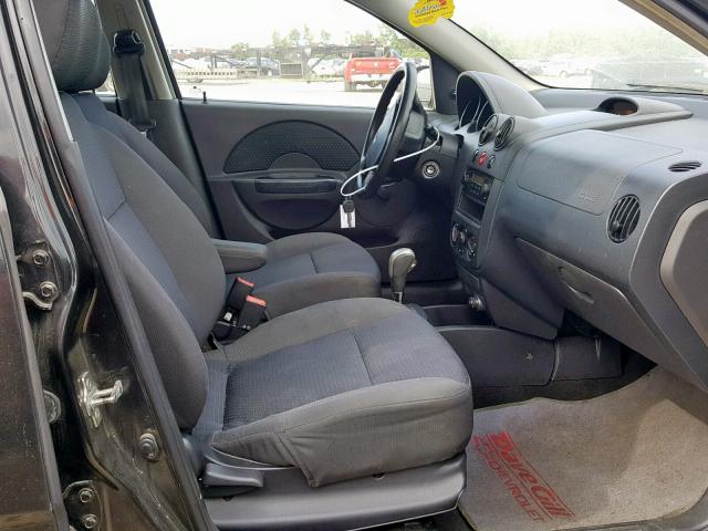 KL1TD666X8B088398 - 2008 CHEVROLET AVEO BASE BLACK photo 5