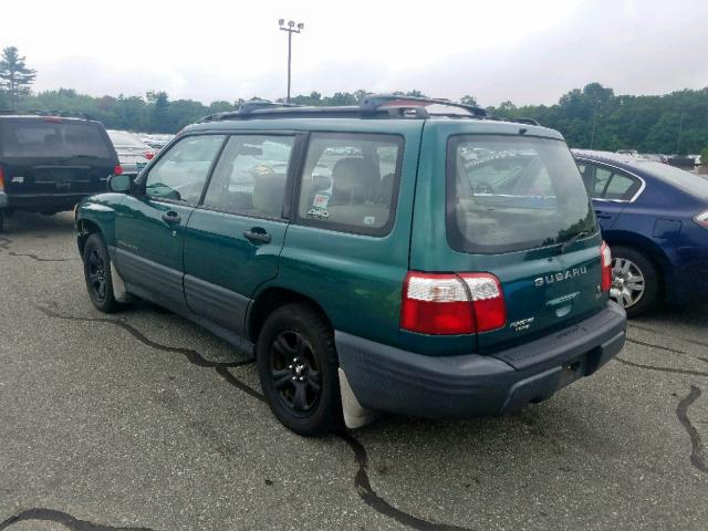 JF1SF63501H715192 - 2001 SUBARU FORESTER L GREEN photo 3