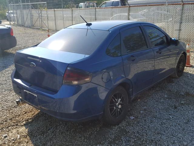 1FAHP34N48W290814 - 2008 FORD FOCUS S/SE BLUE photo 4