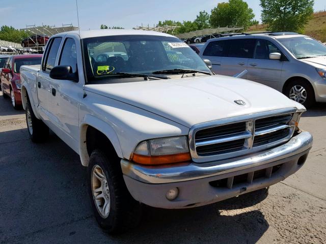 1D7HG48N04S751542 - 2004 DODGE DAKOTA QUA WHITE photo 1