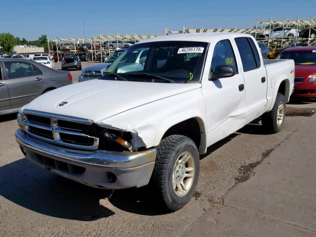 1D7HG48N04S751542 - 2004 DODGE DAKOTA QUA WHITE photo 2