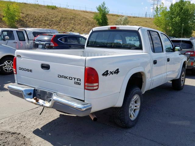 1D7HG48N04S751542 - 2004 DODGE DAKOTA QUA WHITE photo 4