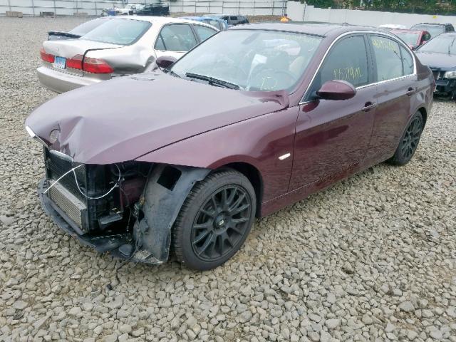 WBAVD53517A007295 - 2007 BMW 335 XI BURGUNDY photo 2