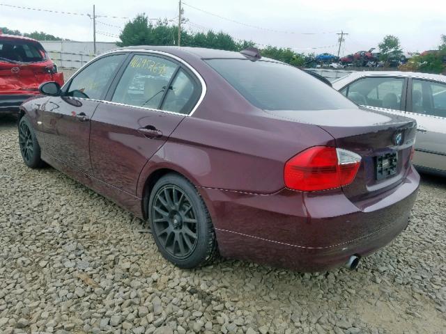 WBAVD53517A007295 - 2007 BMW 335 XI BURGUNDY photo 3