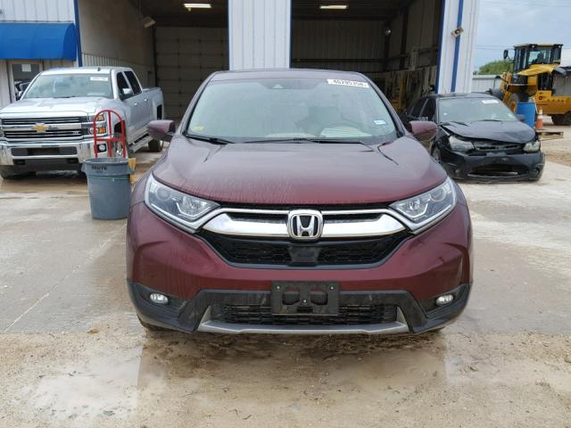 7FARW1H83HE012585 - 2017 HONDA CR-V EXL BURGUNDY photo 9