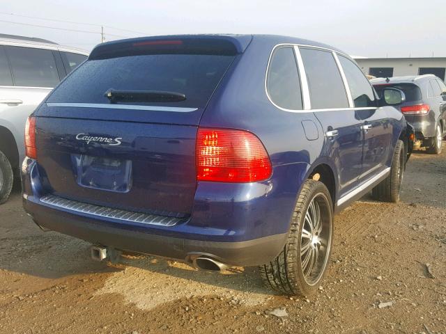 WP1AB29P83LA60894 - 2003 PORSCHE CAYENNE S BLUE photo 4