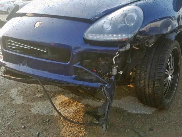 WP1AB29P83LA60894 - 2003 PORSCHE CAYENNE S BLUE photo 9